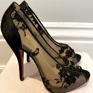 Brand new Louboutin floral lace heel!